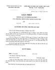 Giấy phép Thành lập